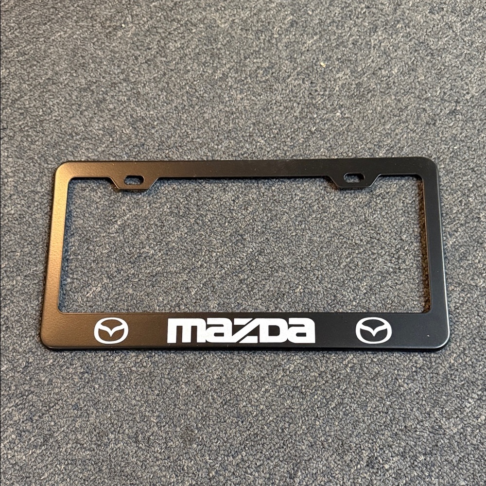 Mazda Black Metal License Plate Frame